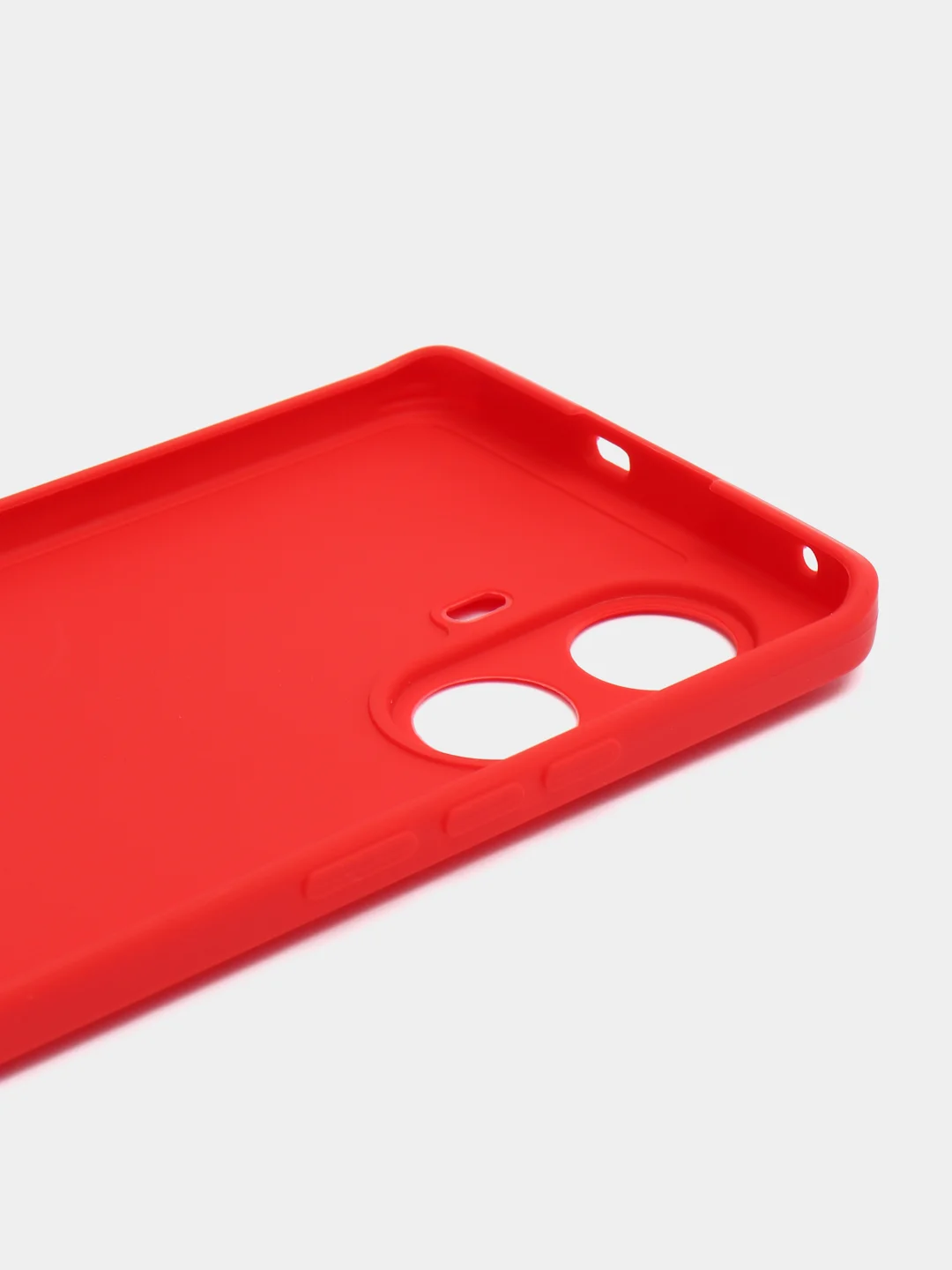 Красный силиконовый чехол для Realme 10 Pro+ / 10 Pro Plus (Реалми 10 Про Плюс 5 Джи), прозрачный