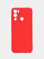 Красный силиконовый чехол для Infinix Hot 12i (Инфиникс Хот 12 ай), матовый, с защитой камеры