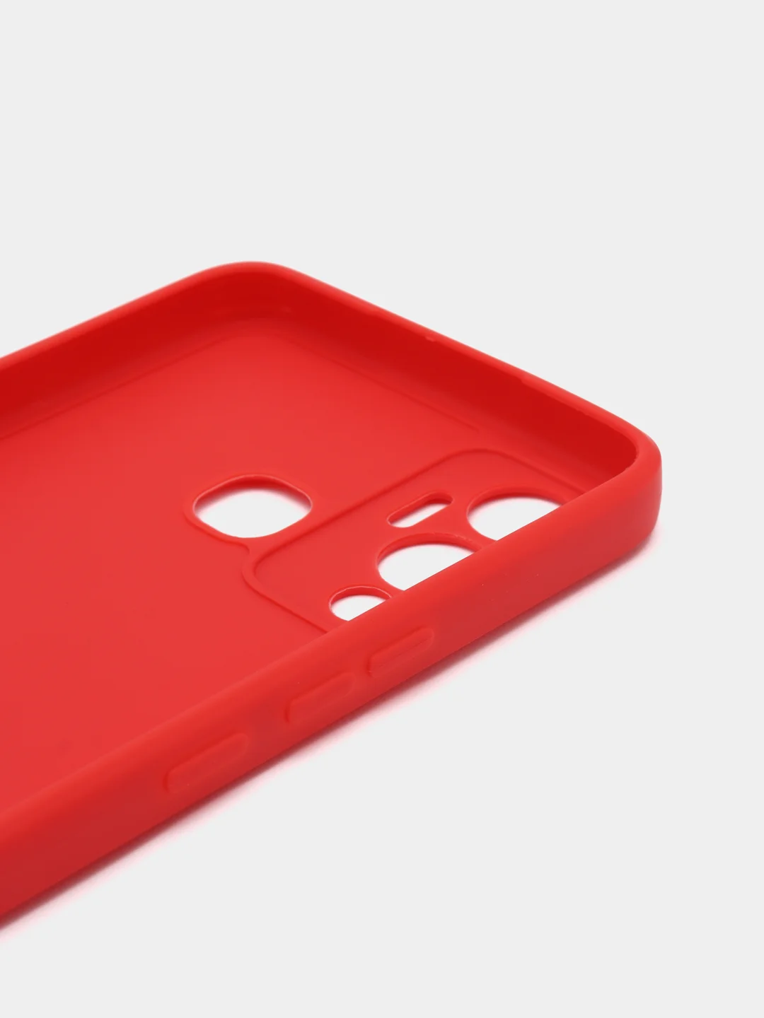 Красный чехол силиконовый на Infinix Hot 12 Play NFC (Инфиникс Хот 12 Плей НФС)