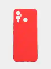 Красный чехол силиконовый на Infinix Hot 12 Play NFC (Инфиникс Хот 12 Плей НФС)