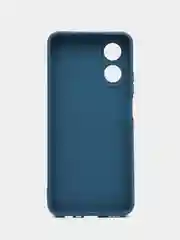 Синий чехол для Oppo A17 (Оппо А17),силиконовый прозрачный