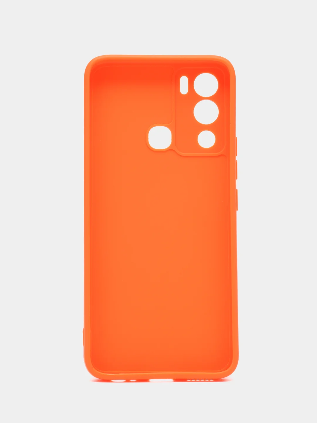Оранжевый силиконовый чехол для Infinix Hot 12i (Инфиникс Хот 12 ай), матовый, с защитой камеры