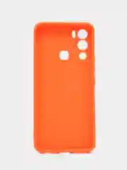 Оранжевый силиконовый чехол для Infinix Hot 12i (Инфиникс Хот 12 ай), матовый, с защитой камеры
