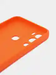 Оранжевый силиконовый чехол для Infinix Hot 12i (Инфиникс Хот 12 ай), матовый, с защитой камеры