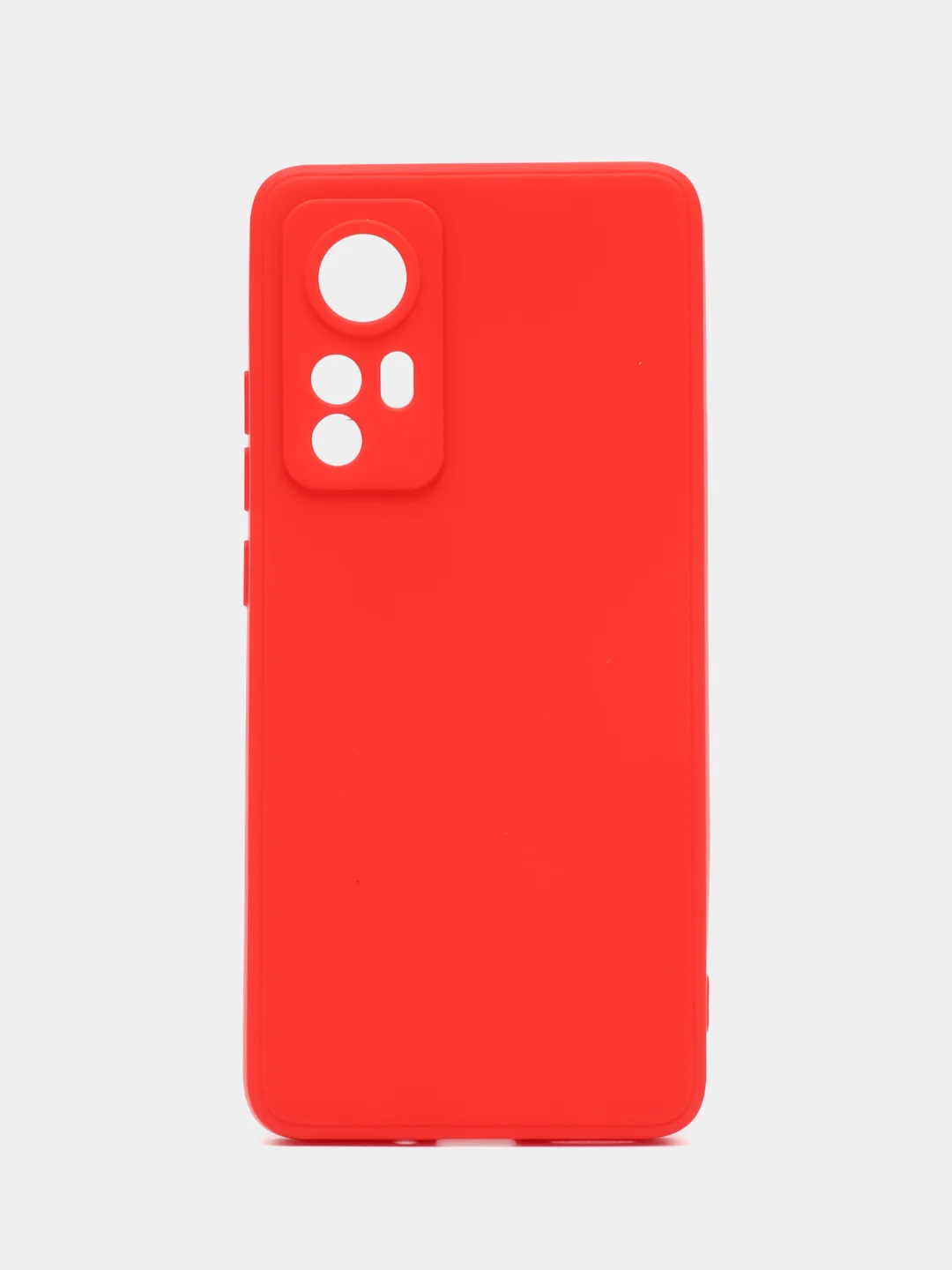 Красный чехол Xiaomi 12, Xiaomi 12X силиконовый (Сяоми 12, 12Х)