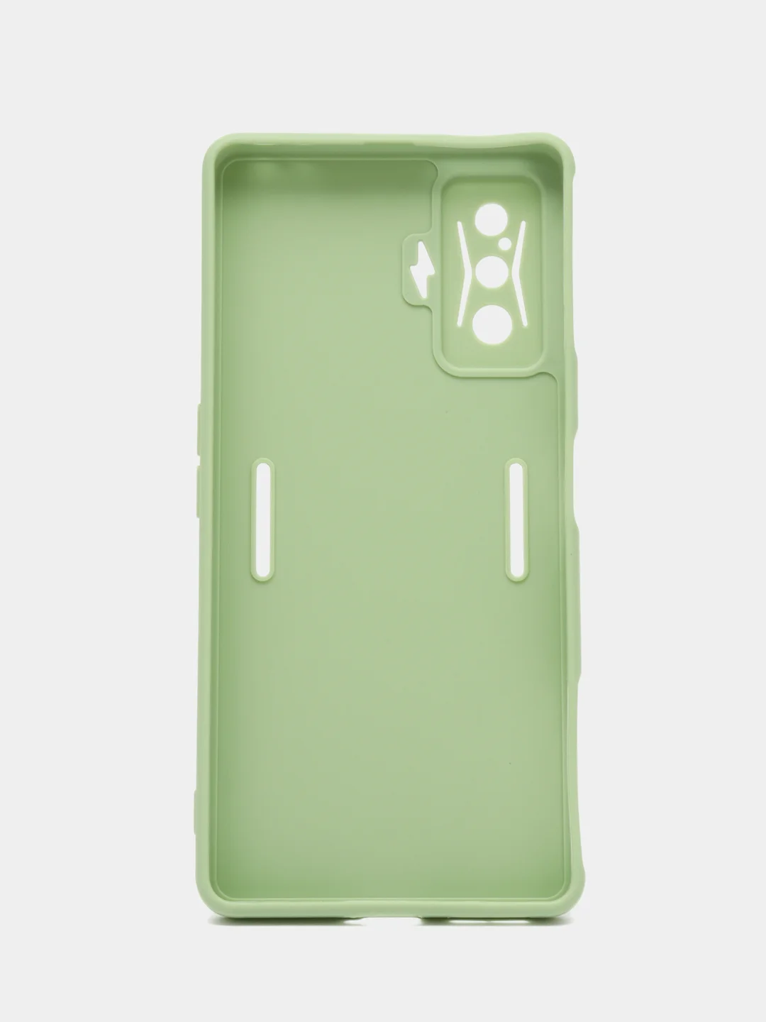 Зеленый чехол для Xiaomi Poco F4 GT (Поко Ф4 Джити) силиконовый, черный, матовый, с защитой камеры