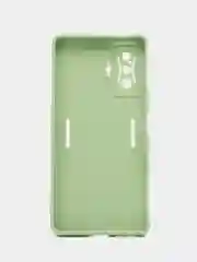 Зеленый чехол для Xiaomi Poco F4 GT (Поко Ф4 Джити) силиконовый, черный, матовый, с защитой камеры