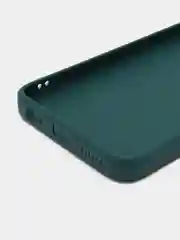 Тёмно-зелёный силиконовый чехол для Infinix Hot 12i (Инфиникс Хот 12 ай), матовый, с защитой камеры