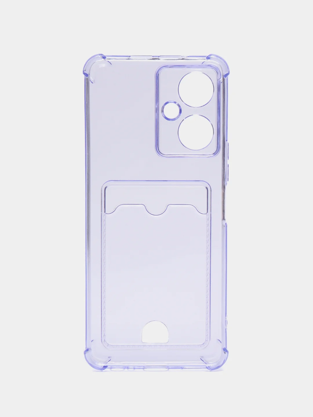 Сиреневый чехол для Tecno Camon 19 / 19 Pro 5G, прозрачный, с карманом для карты