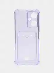 Сиреневый чехол для Tecno Camon 19 / 19 Pro 5G, прозрачный, с карманом для карты