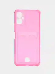 Фуксия чехол для Tecno Spark 9 Pro Техно Спарк 9 Про, прозрачный с карманом для карты