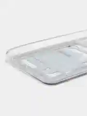 Черный чехол Samsung Galaxy A03 (Самсунг Галакси А03) прозрачный с карманом для карты, с рисунком