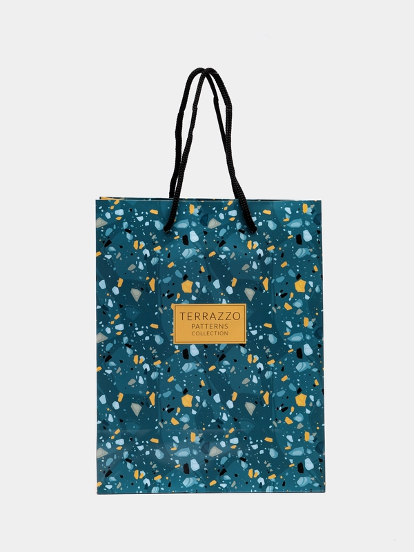 Пакет подарочный Terrazzo, ламинированный
