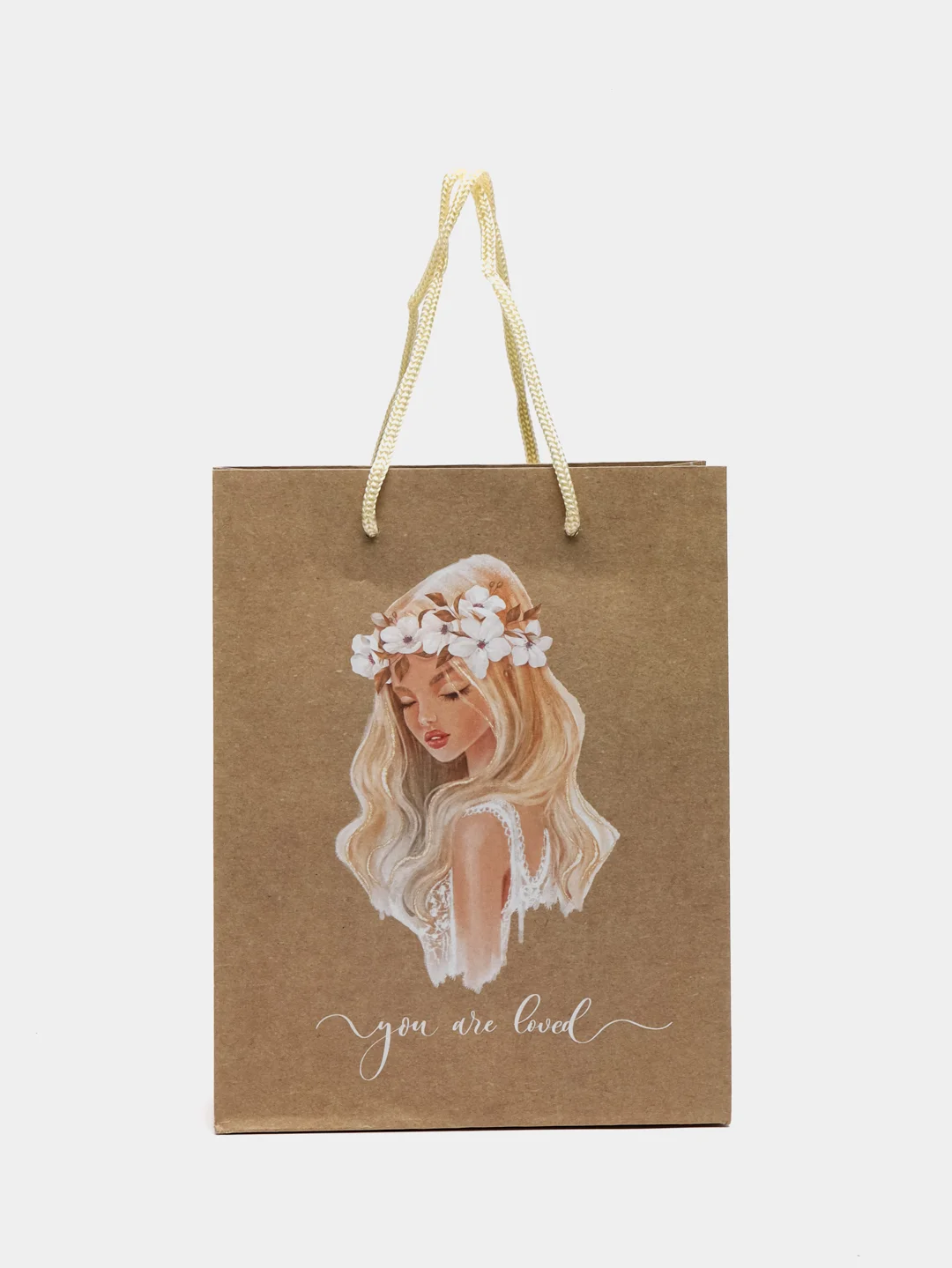 Пакет подарочный "You are loved", крафт