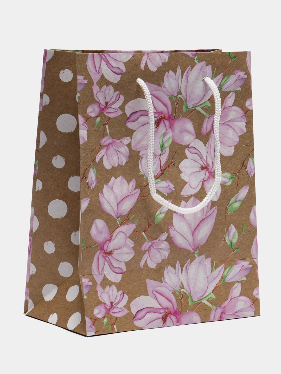 Пакет подарочный "Flowers", крафт