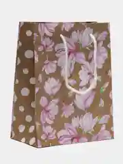 Пакет подарочный "Flowers", крафт