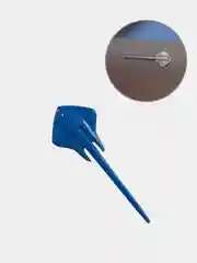 Серебряный 3d наклейка на автомобиль "Копьё"