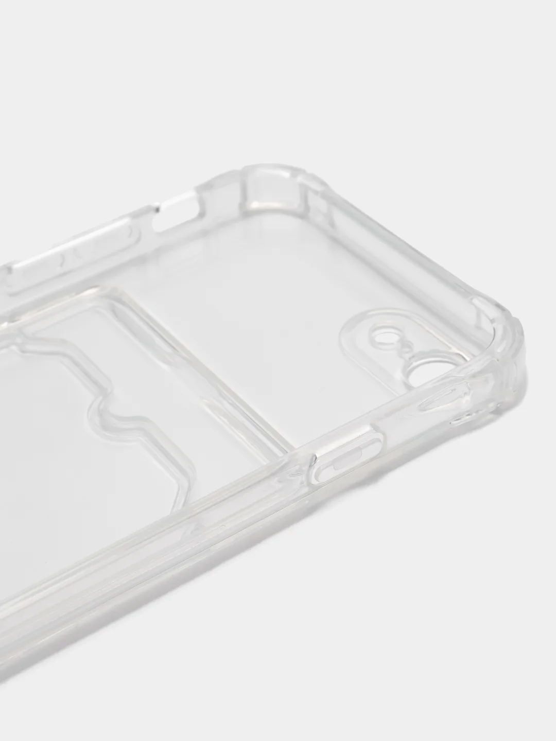 Прозрачный чехол на iPhone 11, 12, 13, 14 Pro, 7/8/SE 2020, XR с карманом для карт, силиконовый