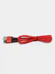 Красный кабель USB на Type-C "GFPower 02T", 1 метр, 2.4A, нейлон, Android