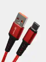 Красный кабель USB на Type-C "GFPower 02T", 1 метр, 2.4A, нейлон, Android