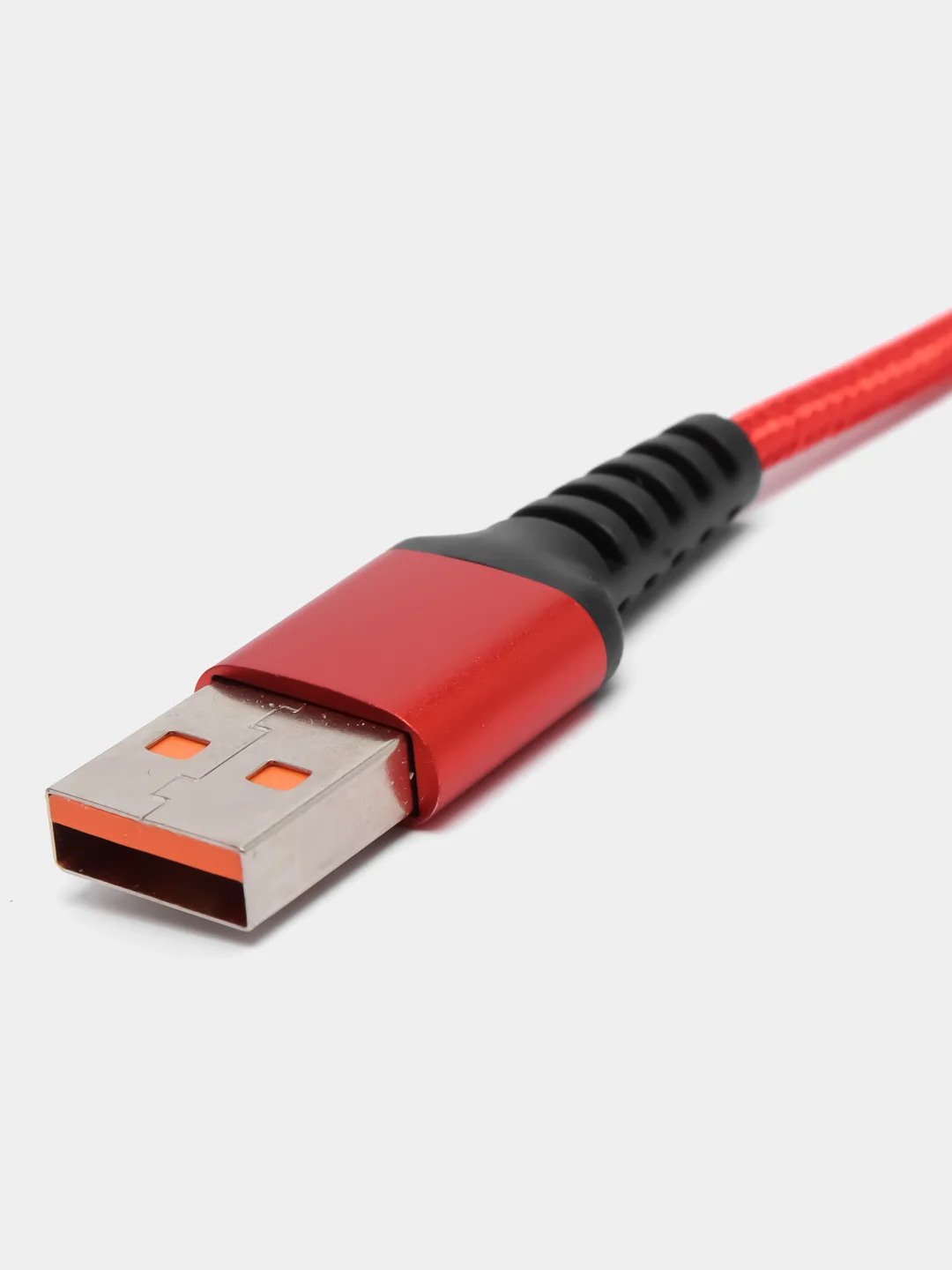 Красный кабель USB на Type-C "GFPower 02T", 1 метр, 2.4A, нейлон, Android