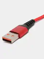 Красный кабель USB на Type-C "GFPower 02T", 1 метр, 2.4A, нейлон, Android