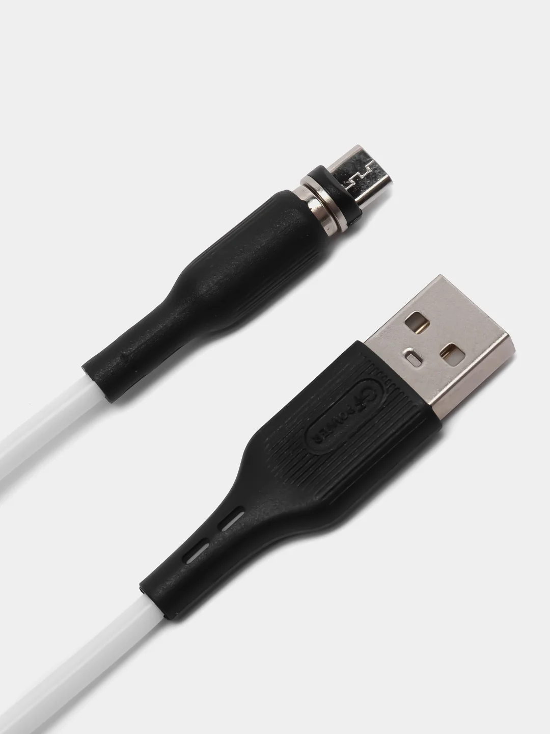 Белый кабель зарядки GFPower MAG18M Micro-USB, магнитный, 1 м, 2.4 A, Android