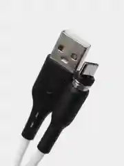 Белый кабель зарядки GFPower MAG18M Micro-USB, магнитный, 1 м, 2.4 A, Android