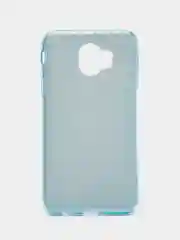 Голубой силиконовый чехол-накладка с блестками на Samsung J4