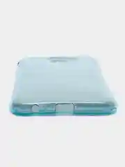 Голубой силиконовый чехол-накладка с блестками на Samsung J4