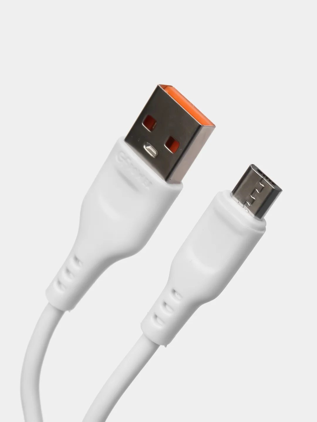 Белый кабель GFPower 23М USB на micro-USB, 2 метра, 2.1 A, ПВХ, Android