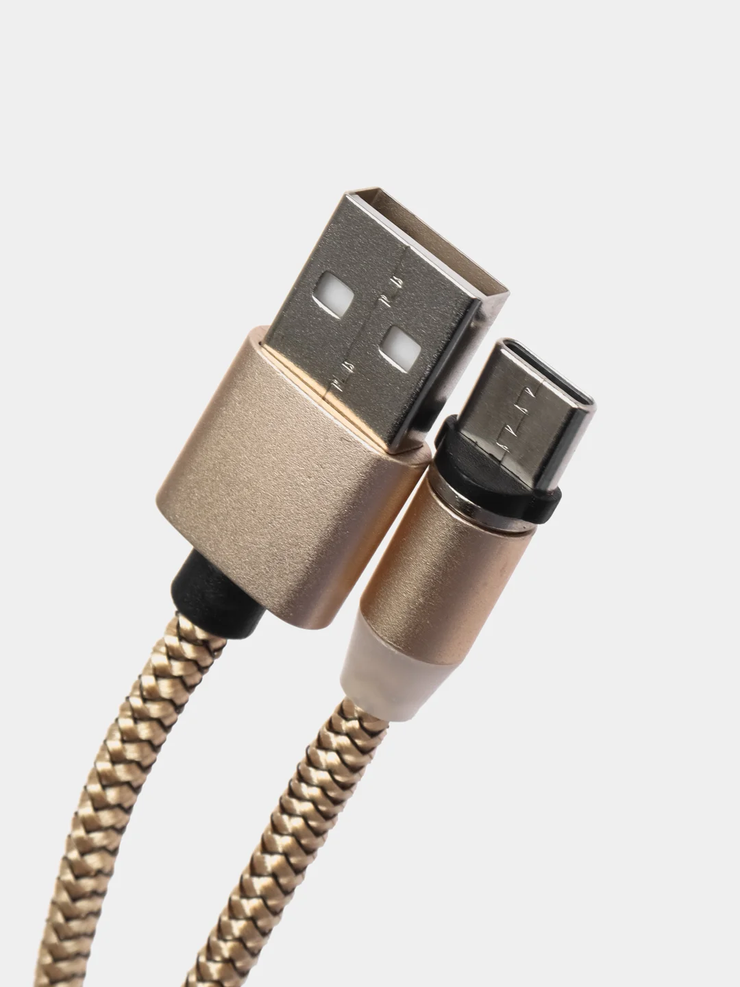 Золотой кабель зарядки GFPower MAG09T, Type-C, нейлон, магнитный, 1 м, 2.4 A