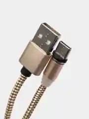Золотой кабель зарядки GFPower MAG09T, Type-C, нейлон, магнитный, 1 м, 2.4 A