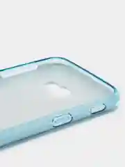 Голубой силиконовый чехол на Samsung Galaxy J4 Plus, с блестками