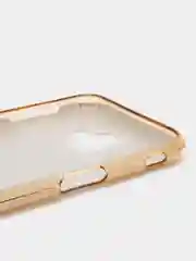 Золотой чехол силиконовый с блестками на Samsung Galaxy J6 Plus