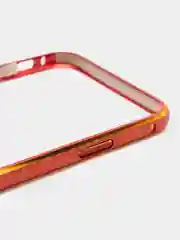 Коралловый бампер алюминиевый для iPhone 6, 6S, с золотым узором