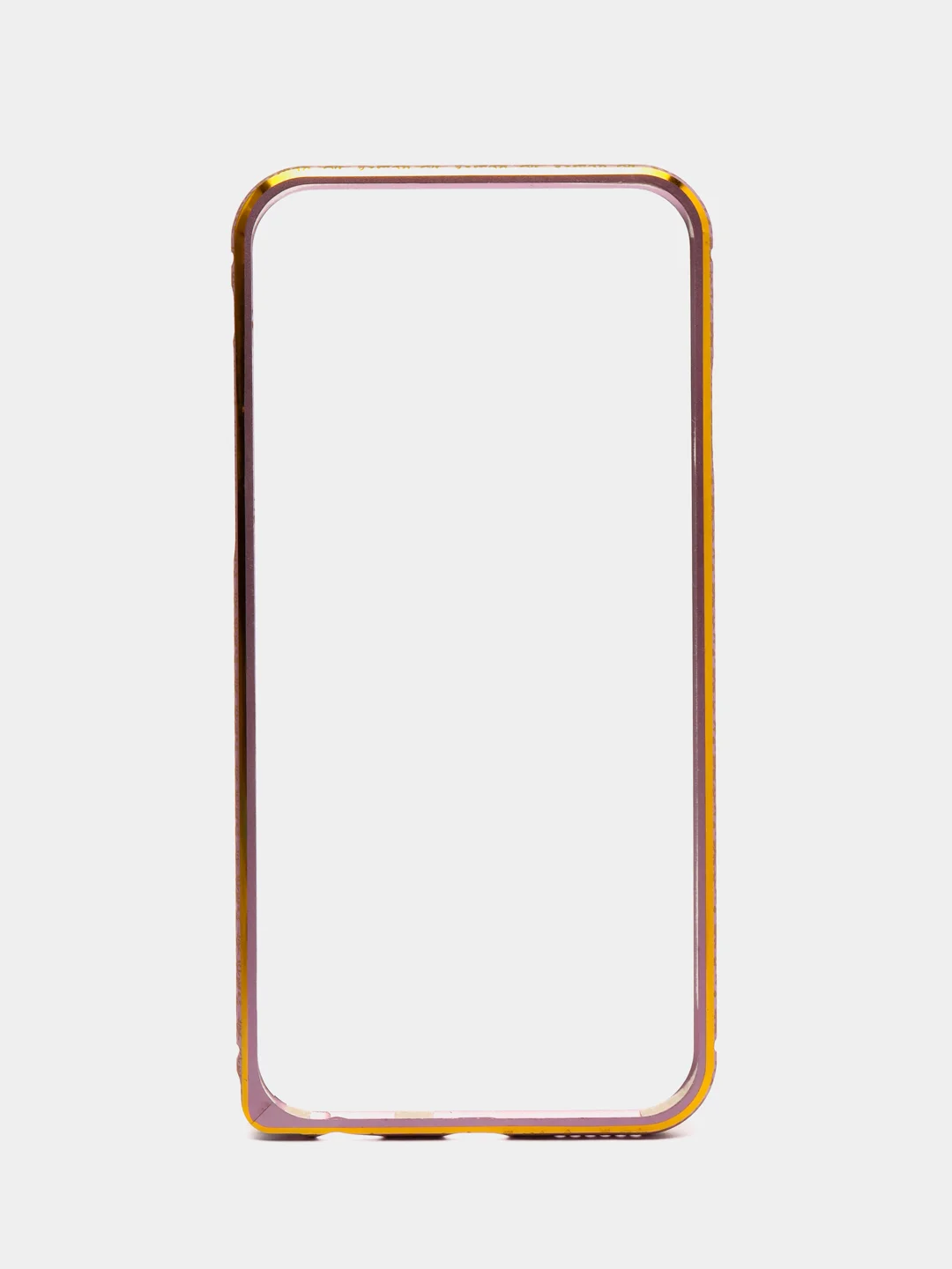 Розовый бампер алюминиевый для iPhone 6, 6S, с золотым узором