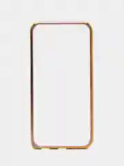 Розовый бампер алюминиевый для iPhone 6, 6S, с золотым узором
