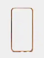 Розовый бампер алюминиевый для iPhone 6, 6S, с золотым узором