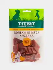 Лакомства Titbit, дольки из мяса кролика, для собак мини пород, 100 г