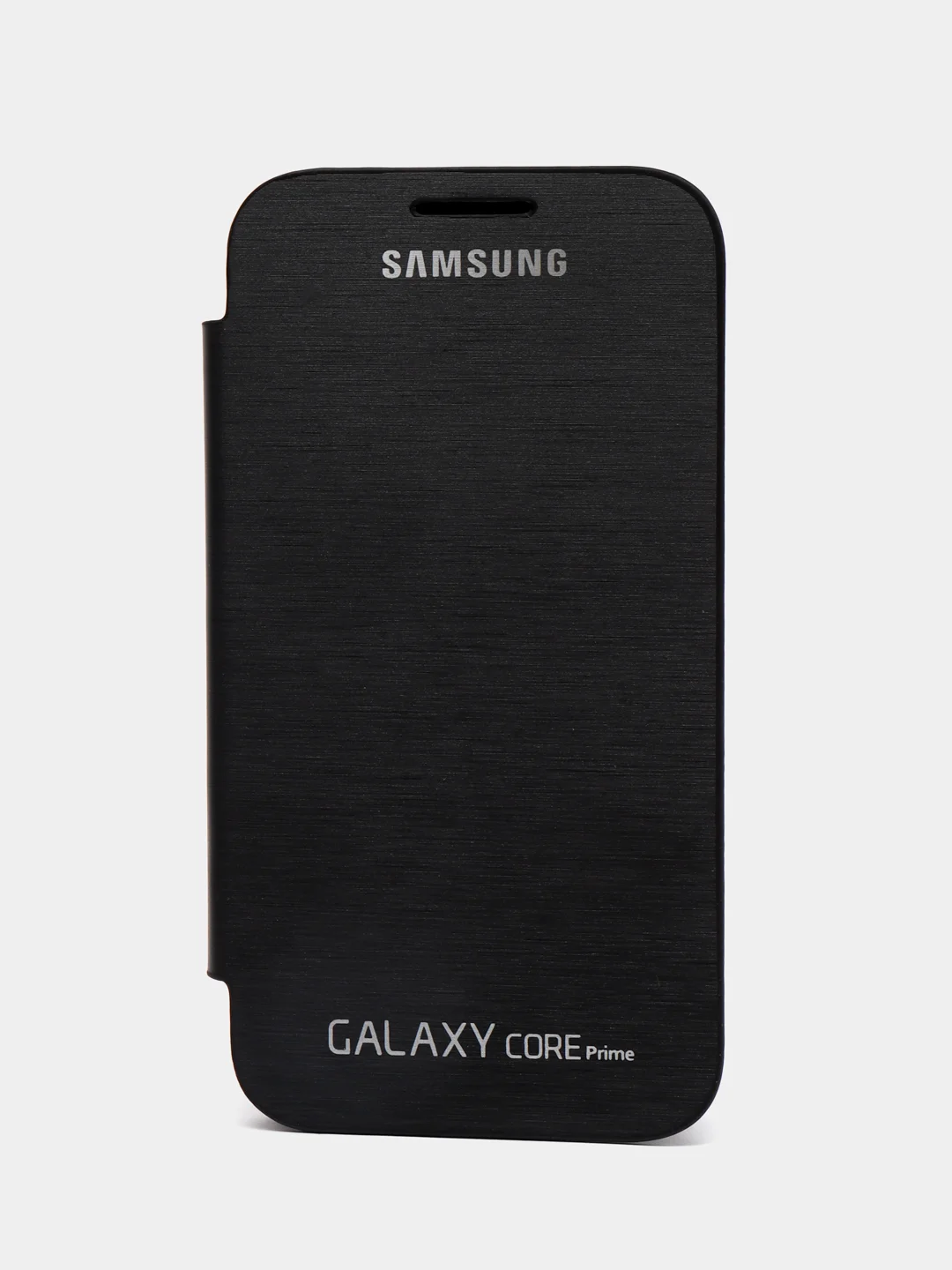 Черный чехол-книжка для Samsung Galaxy Core Prime, кожаный