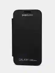Черный чехол-книжка для Samsung Galaxy Core Prime, кожаный