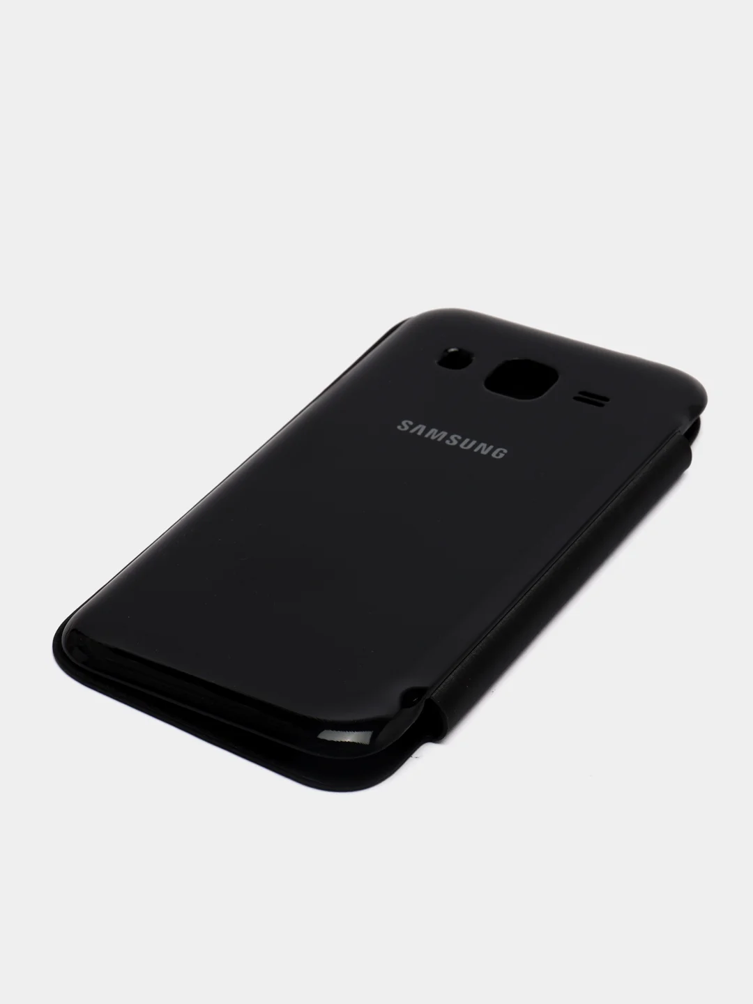 Черный чехол-книжка для Samsung Galaxy Core Prime, кожаный