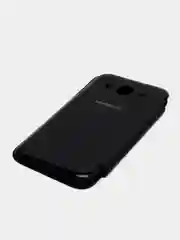 Черный чехол-книжка для Samsung Galaxy Core Prime, кожаный