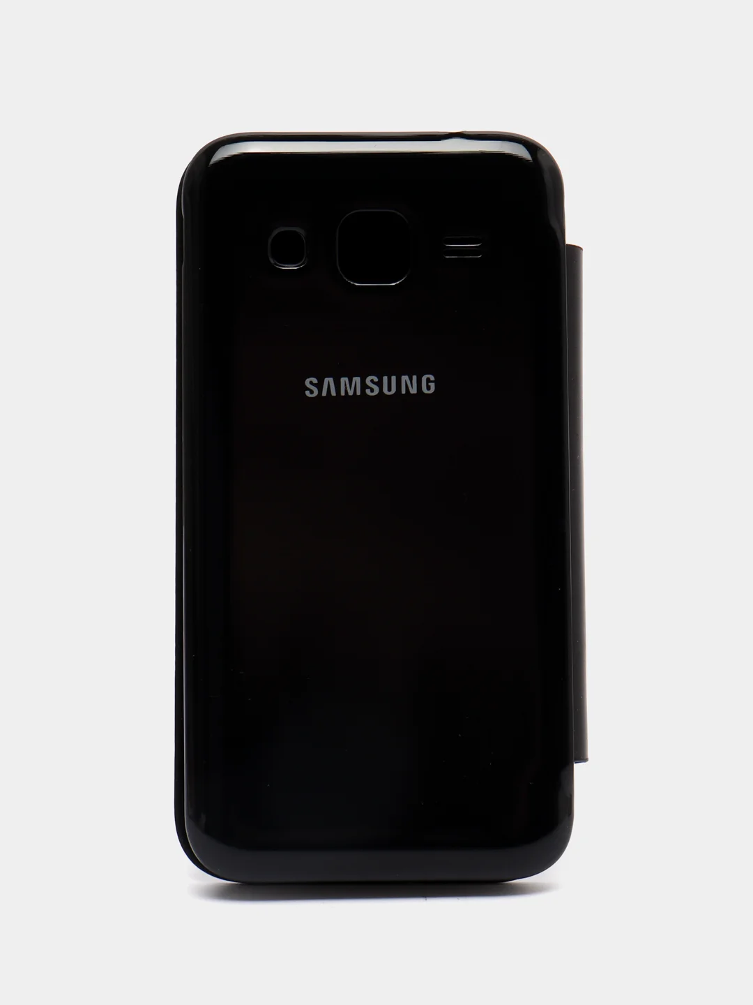 Черный чехол-книжка для Samsung Galaxy Core Prime, кожаный