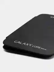 Черный чехол-книжка для Samsung Galaxy Core Prime, кожаный