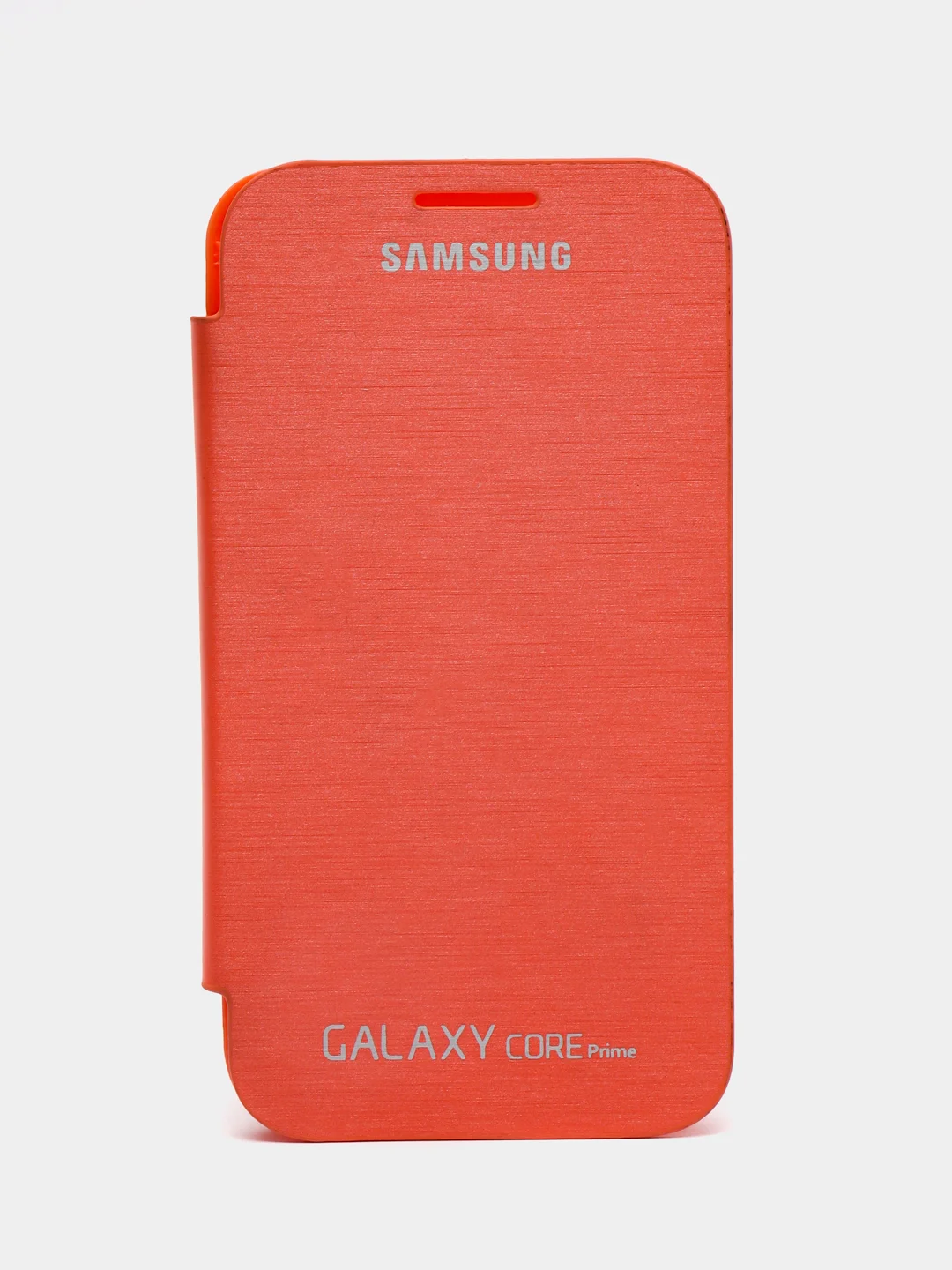 Оранжевый чехол-книжка для Samsung Galaxy Core Prime, кожаный