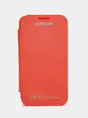 Оранжевый чехол-книжка для Samsung Galaxy Core Prime, кожаный