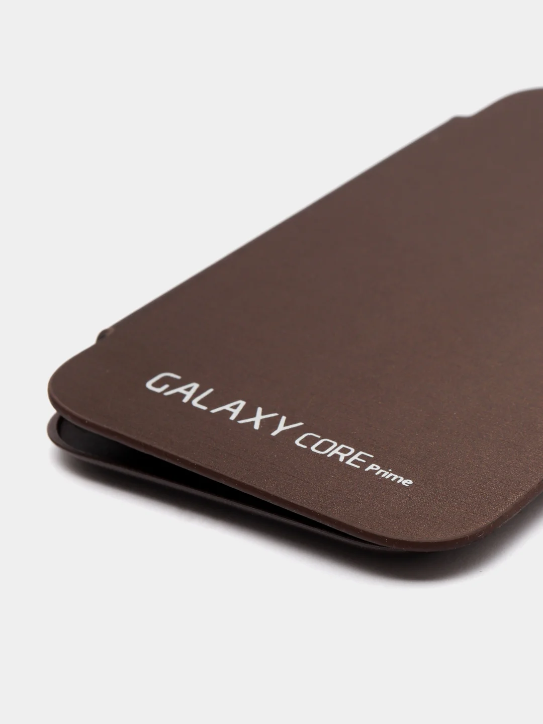 Шоколадный чехол-книжка для Samsung Galaxy Core Prime, кожаный