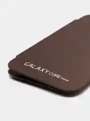 Шоколадный чехол-книжка для Samsung Galaxy Core Prime, кожаный